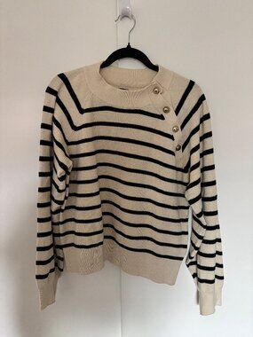 WHO WHAT WEAR size large cute striped sweater
